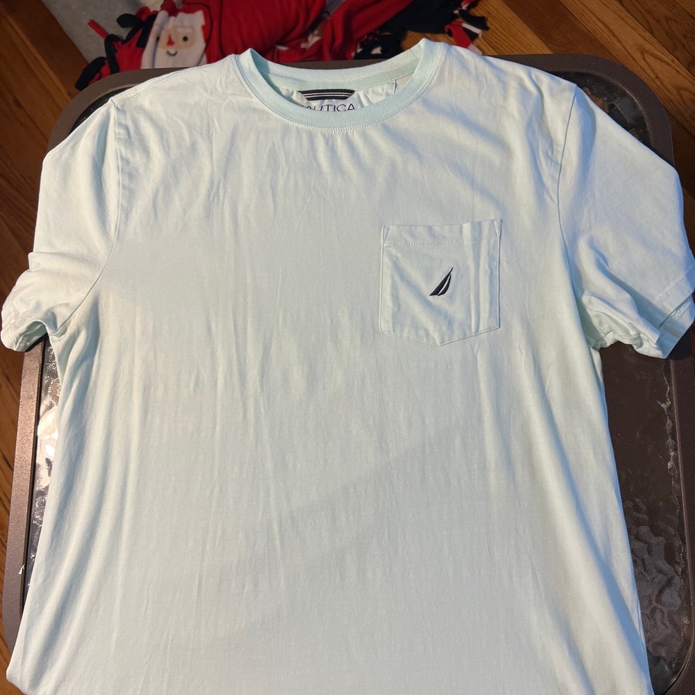 Nautica Men's Soft Blue Short Sleeve Tee